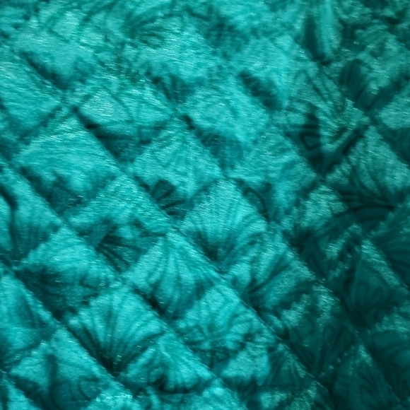 Vintage C.L.O.T.H.E.S Blazer Green XL Quilted Floral Print Asian Inspired Jacket - Picture 9 of 14